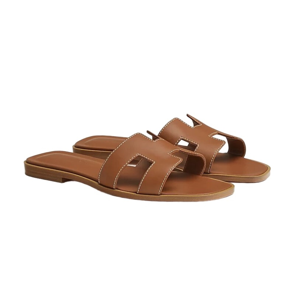Hermes Oran sandals Gold